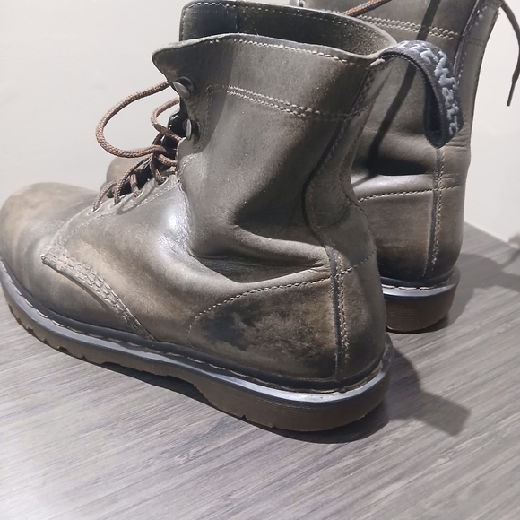 Dr. Martens Gray Leather Boots - Picture 4 of 5